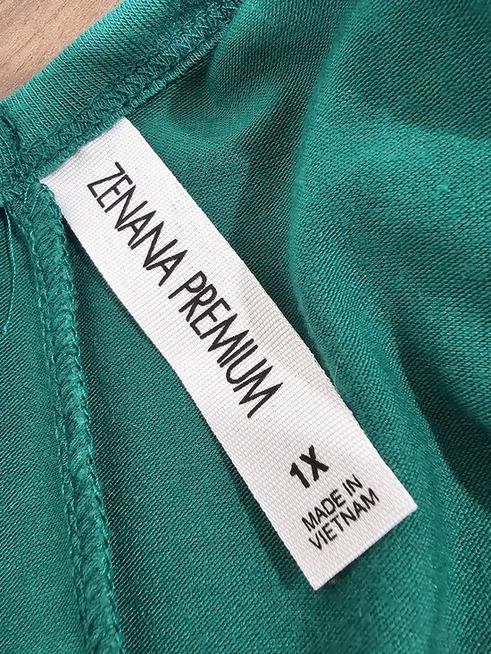 Zenana Premium Green Maxi Slip Dress 1X Minimalist Stretch Lounge Capsule - Picture 4 of 8